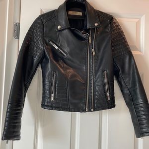 Black vegan leather jacket